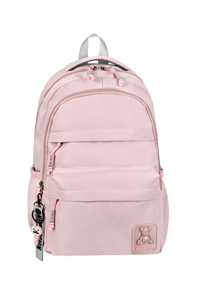 BEGATİ ÇANTA Su Itici Özel Kumaş Hafif Lise Ve Ortaokul Sırt Çantası Pembe