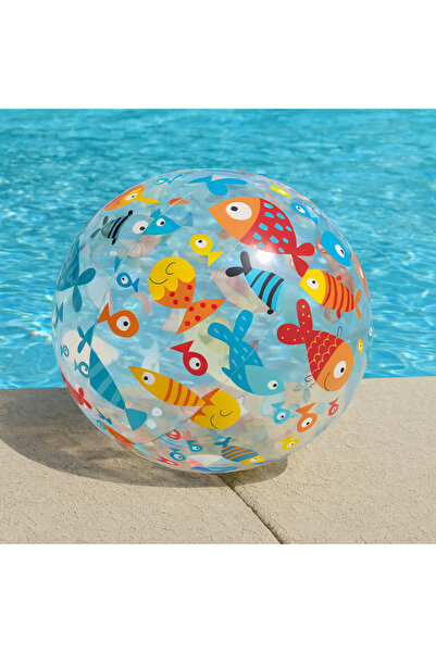 Intex Şişme Deniz Topu - Balık Desenli Havuz Topu - Çocuk Bahçe Oyun Topu - S...