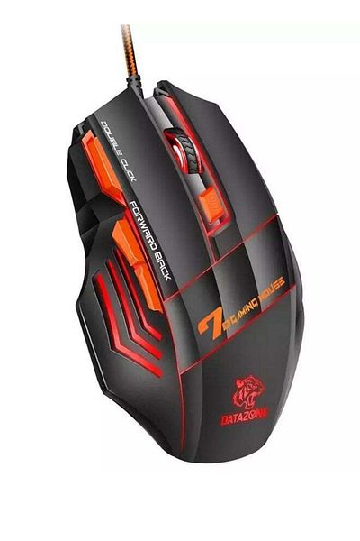 Datazone 2-In-1 Kit Gaming Mouse And Mouse Pad Black/Orange