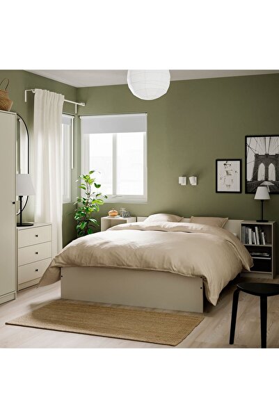 IKEA Gardırop, Açık Bej, Derinlik: 55 cm  Yükseklik: 186 cm  Genişlik: 49 cm