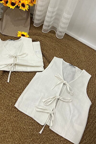 Noa&Noa Biyeli Sıfır Kol Bağlamalı Kadın Yelek