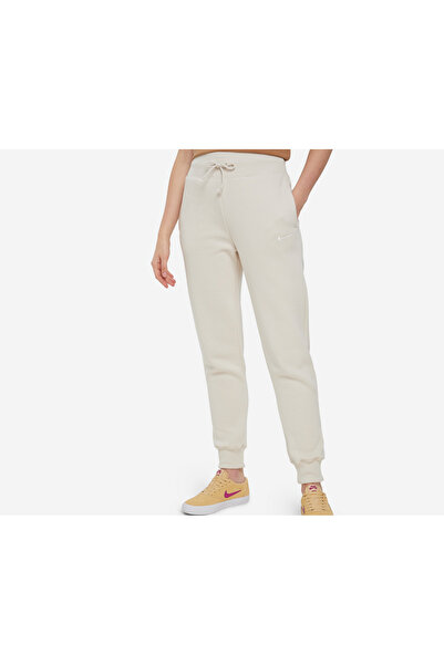 Nike Phoenix fleece high rise womens sweatpants kadın yüksek belli polarlı bej eşofman altı dq5688