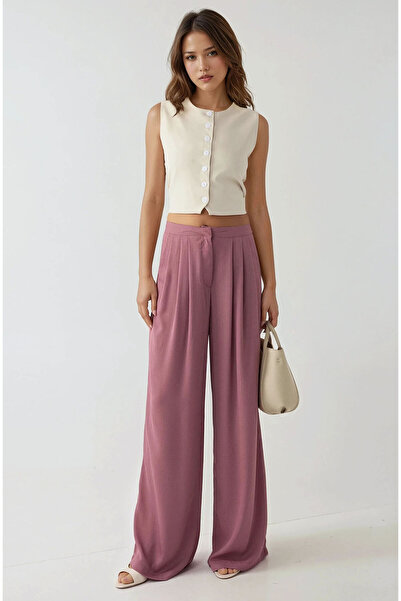 Hiccup Pleated Wide Leg Palazzo Trousers