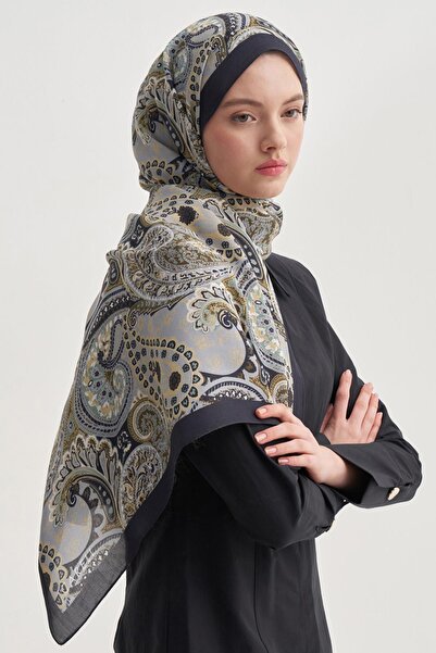 carell Rosella Lacivert Nilla Pamuklu Şal