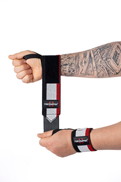 Force Supports سوار معصم لدعم وزن الجسم من Force Fitness Crossfit باللون الأس...