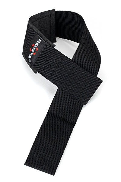 Force Supports أشرطة رفع مبطنة - حزام رفع الأثقال أسود (2 قطعة) Şk-132