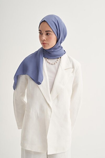 carell Μπλε διπλής όψης μεταξωτό τζιν Slub