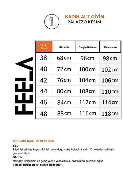 Feela Moda High Waist Lycra 1002 Camel Palazzo Women's Trousers