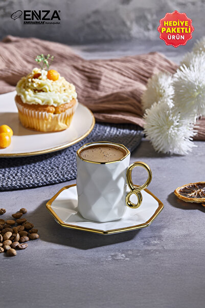 Enza Motto 6’lı Porselen Kahve Fincanı Takımı