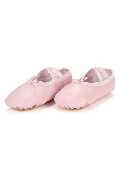 Force Supports Pink Leather Ballet Booties - Double Elastic - Booties