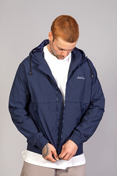 LTC Jeans Ανδρικό ελαφρύ ανοιξιάτικο μπουφάν Indigo Hooded - Crinkle Design