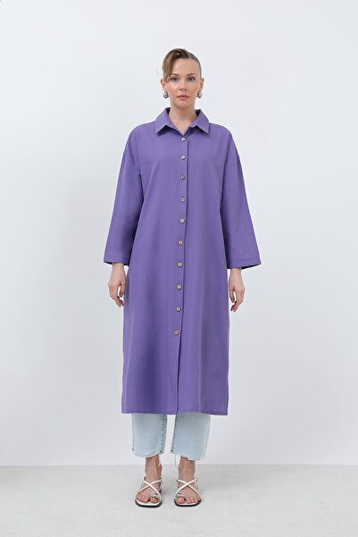 Loreen Women's Long Shirt Dress - 20656Gml - Purple