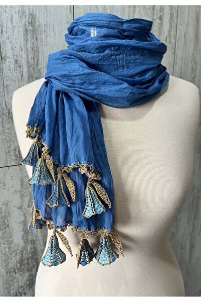 KAFTAN TAKI TASARIM Tığ Işi Fular Pamuklu 41x150cm