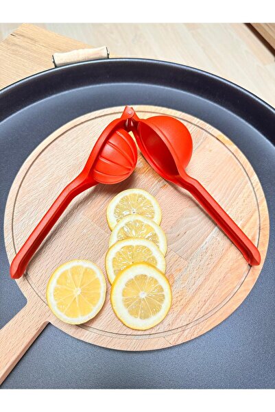 hemlife Metal Rustproof Lemon and Citrus Juicer Squeezer with Special Design Pattern Lemon Orange Juicer Red