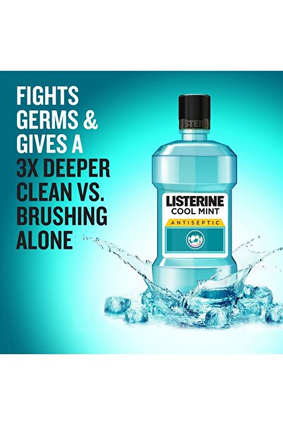 Listerine غسول الفم بالنعناع المنعش والمضاد للجراثيم بتركيبة أصلية (250 مل)