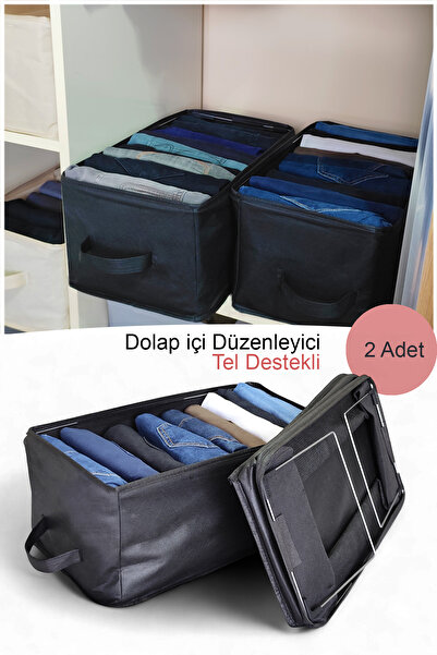 umbellatum 2 Adet Dolap İçi Düzenleyici 45x25x20 Raf Düzenleyici Katlanabilir...