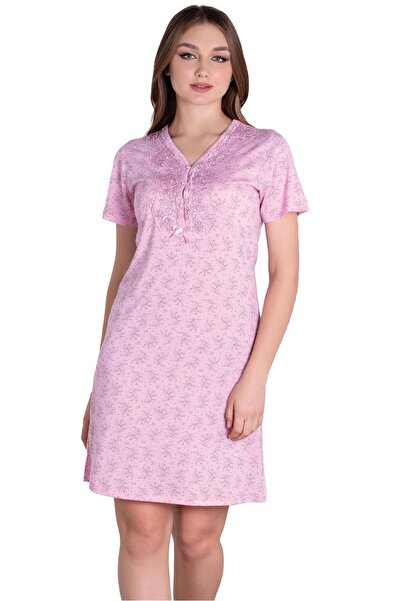Alperi Women's Short Sleeve Summer Viscosse Nightgown Tunic 75-15