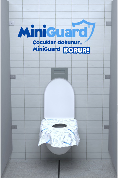MiniGuard Yeni Nesil Klozet Kapak Örtüsü - Tek Kullanımlık, Patentli Sistem, ...