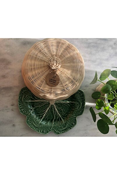 Lovenwoven Rattan Kek Fanus Kapağı