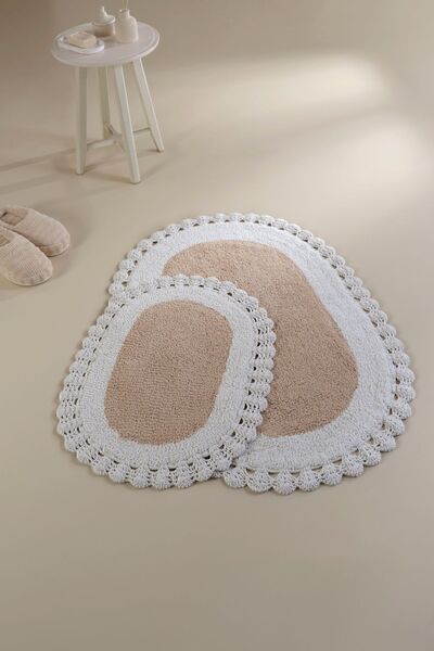 İrya Bianca %100 Pamuk Banyo Paspası Açık Kahve 40x60 60x90