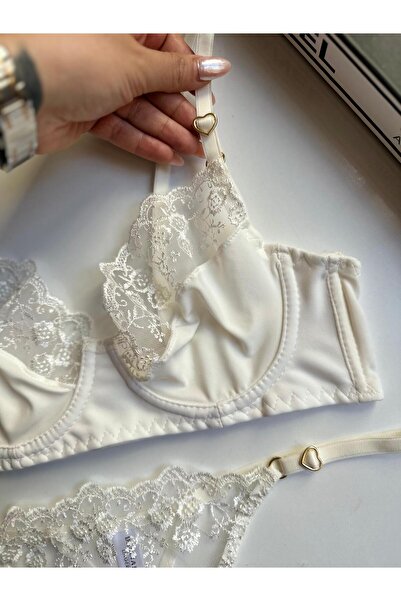 MODAGK Micro Brode Lace Underwear Set