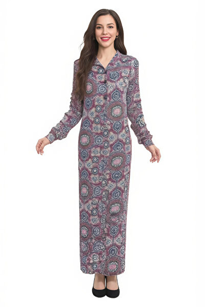 Oppland Kadın Klasik Boydan Anne Elbise Yazlık Mevsimlik DokumaKumaş Papatyam...