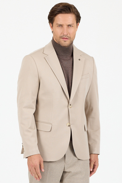Frappoli Rollex Men's Cream Lycra Fabric 2026 Winter Sports Blazer Jacket