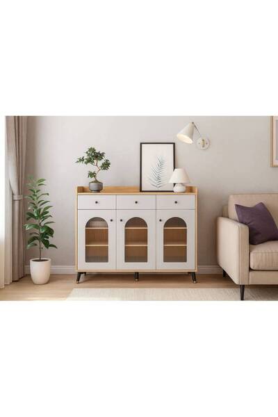 Al Saada Home Multi-purpose Wooden Shoe Cabinet 120×35×95