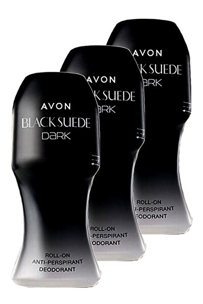AVON Black Suede Dark Erkek Rollon 50 Ml. Üçlü Set