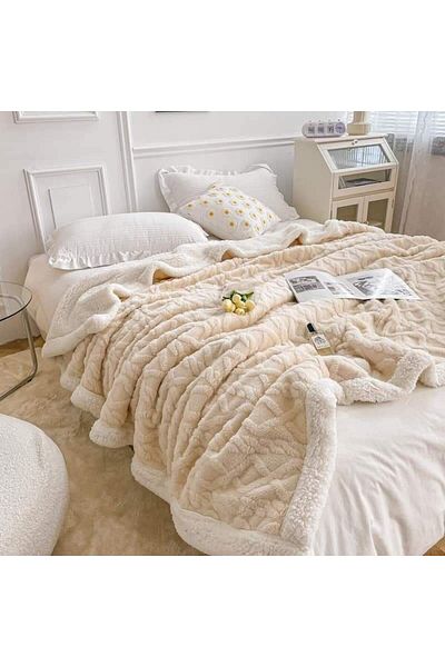 OEM Double blanket cocolino knitted type, with embossed pattern, PBT2, 200X230 cm, 3 kg