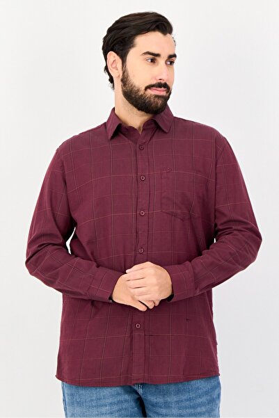 Kenneth Cole Men Regular Fit Plaid Long Sleeves Shirt, Multicolor