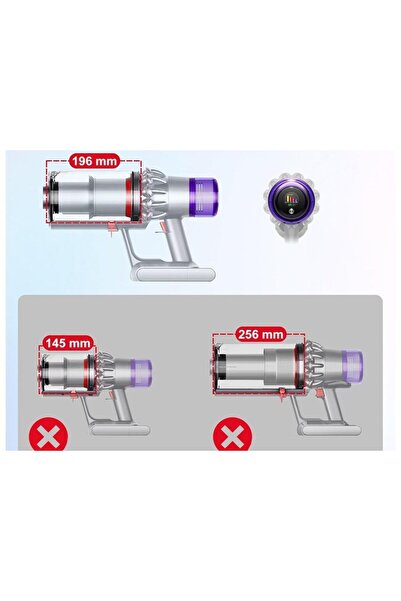 Supervac Recipient pentru praf pentru aspirator vertical compatibil cu Dyson V15 Detect Absolute Large