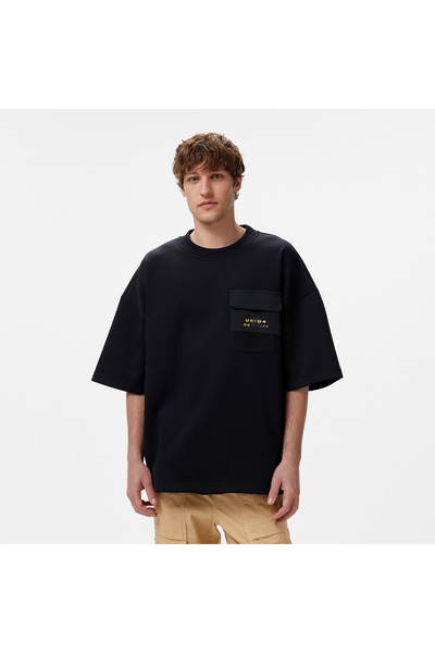 United 4 UNITED4 Erkek Siyah T-Shirt