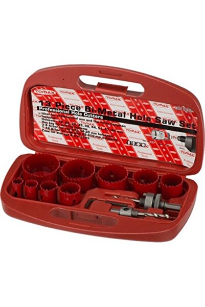 Tomax Bi Metal Panç Takımı 13 Parça Buat Delik Açma Testeresi