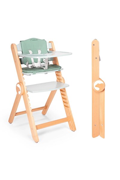 Kidnort Scaun de masa pentru copii multifunctional Drommer Green, pliabil, di...