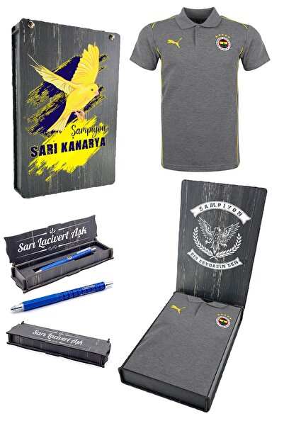Puma Fenerbahçe Orijinal Lisanslı 2024/25 A Takım Polo Yaka Gri T-Shirt + Kal...
