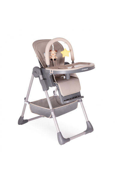 Kidnort Scaun de masa pentru copii, Jordgubbe Brown, multifunctional, cu roti...
