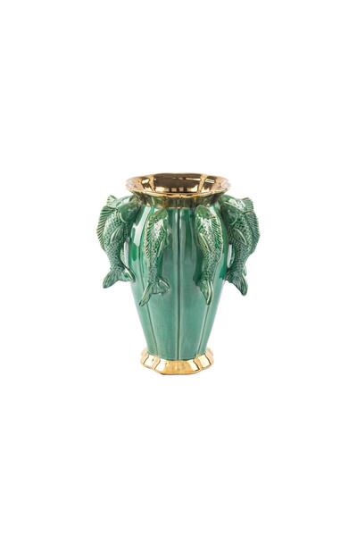 Mikasa Moor Green Fish Vase 25X31Cm