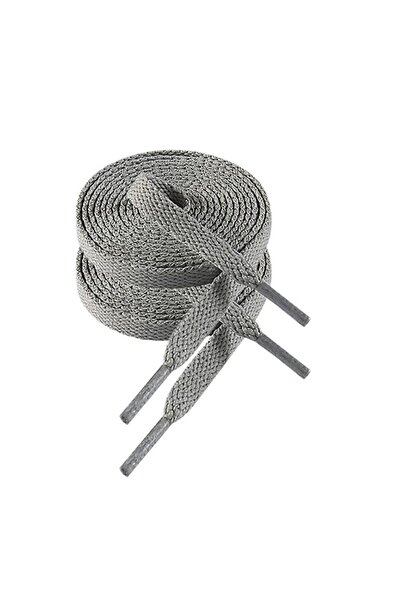 Endurance Sports Set 2 shoelaces, flat cotton, Universal size, 100 cm, Grey