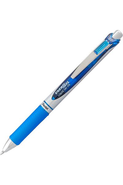 Pentel EnerGel Deluxe RTX Retractable Liquid Gel Pen, 0.7mm, Metal Tip, Blue Ink, 1 Pack