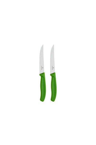Victorinox Set of 2 knives 6.7936 for steak and pizza, serrated blade and colored handle