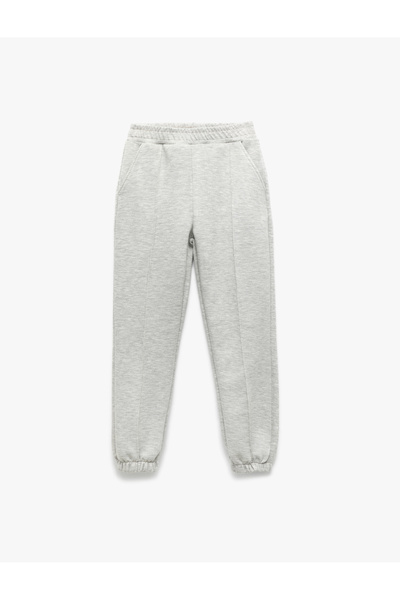 Koton Beli Lastikli Cepli Basic Jogger Eşofman Altı