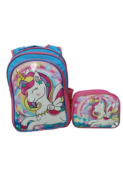 PartAntalya First School Bag Girl's Unicorn Patterned First School Bag 3 Compartments