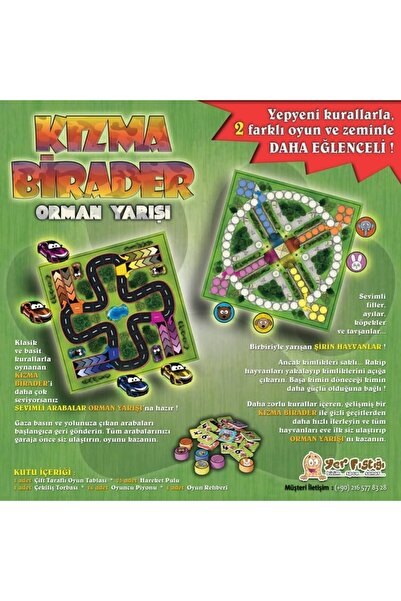 Capellawoodworks Kızma Birader 2 Oyun Bir Arada Orman Yarışı ve Şirin Hayvanlar