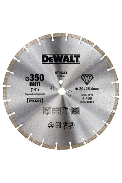 Dewalt - Disc diamantat segmentat pentru beton și piatră, 350mmx25.4/20mm [DT...