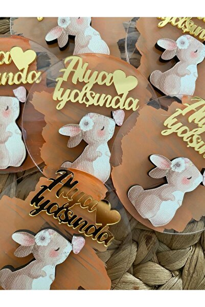 Bella amore 10adet tavşan figürlü doğum günü magneti