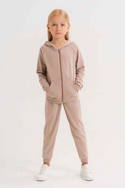 AHENGİM Girls - Boys Basic Zippered School Tracksuit Set Ak0785