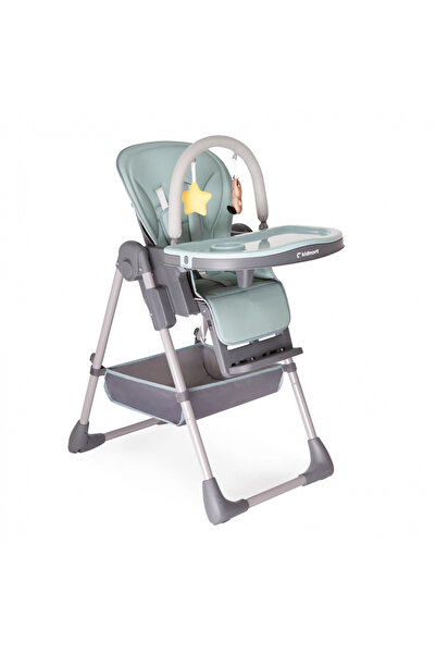 Kidnort Scaun de masa pentru copii, Jordgubbe Green, multifunctional, cu roti...