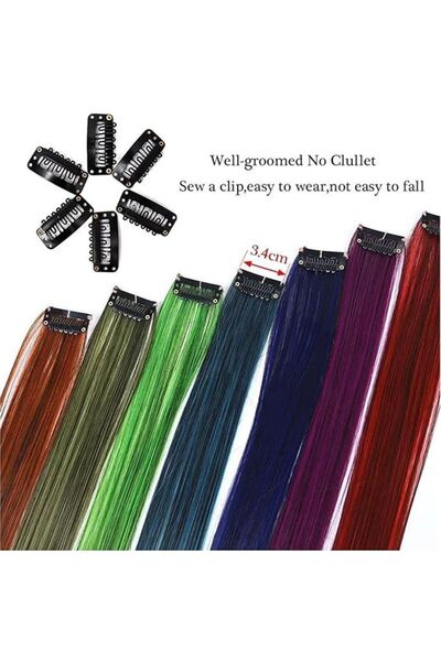 Generic Wig Hair Extensions: Colored, Straight, High-Temperature Silk