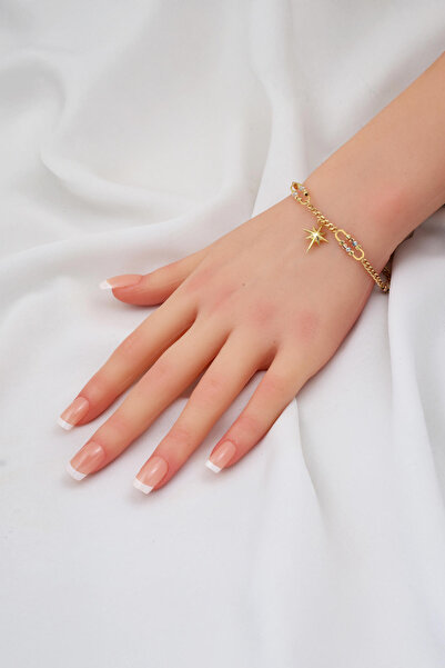 Bilezikci Gurmet Zincirli Kuzey Yıldızı Takı Seti 14 Ayar Altın